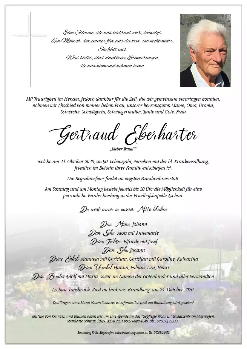 Parte von Gertraud Eberharter